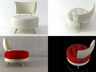 Mutabilis four different chairs 3D model
