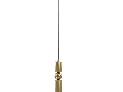 Cylindrical hanging lamp Low-poly 3D model