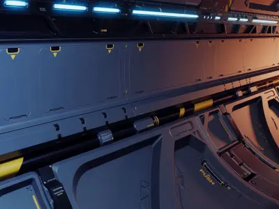 Sci-fi trim sheet 3D model order