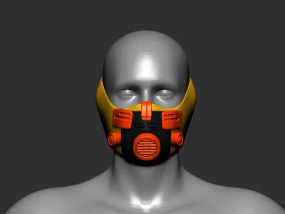 helmet high poly sculpt 3d printable  3D model 91