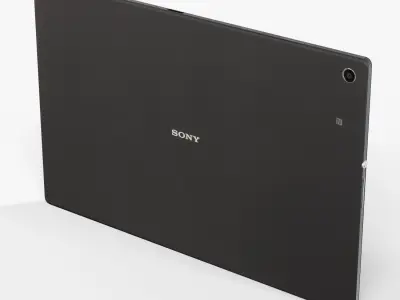 Sony Xperia Z2 Tablet Black Low-poly 3D model