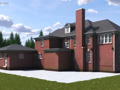  Home Alone Brick Colonial House 