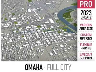 Omaha  Low-poly 3D model