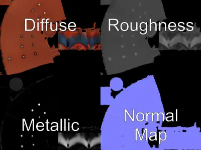 Metal Cylinder Trash Bin Model Pack for Environment Design Low-poly 3D model