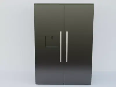 double door water tank refrigerator 3D model
