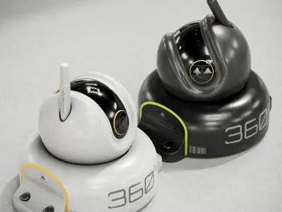 Sci-fi 360 Camera PBR Low-poly 3D model