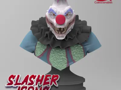 Killer Klowns from Outerspace -  King Clown bust - Slasher Icons 3D print model