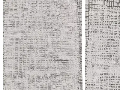 RAHIMA HAND-KNOTTED FLATWEAVE WOOL RUG 3D model