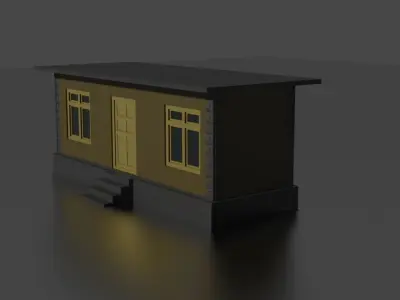 City house low-poly Low-poly 3D model