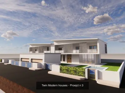 Modern Houses Collection 3D Model Pack