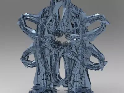 Hydra Syren Sci fi Structure  3D model