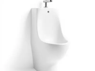 Sleek White Urinal model pack Low-poly 3D model