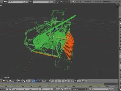 Garbage box with door in it 3D model