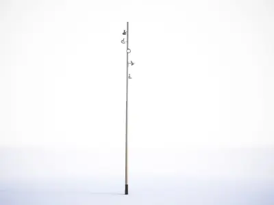 Lighting pole with many luminaires 3D model