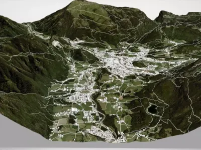 Cityscape Bad Ischl Austria 3D model