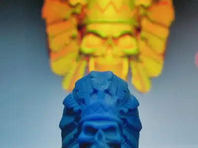 Skull ring Viking ring 3D print model