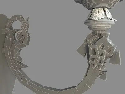 Classic Street Wall Lantern 1 3D model