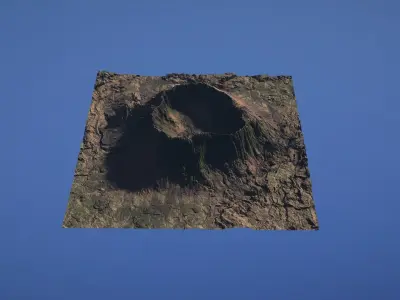 Landscape Environment Volcano Snow 36 Low-poly 3D model
