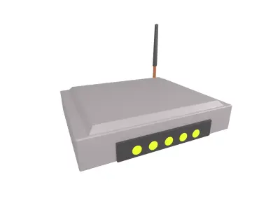 Cartoon Wifi Router v1 002 Low-poly 3D model