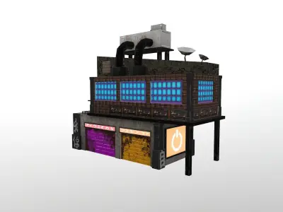 Cyberpunk City - Building 8 Low-poly 3D model