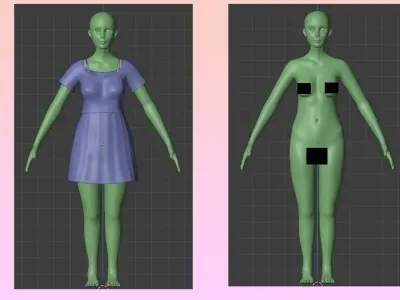 Ginger Woman Rigged 3d model 3D model 3D model