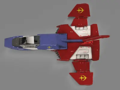 FF-X7 Core Fighter Low-poly 3D model