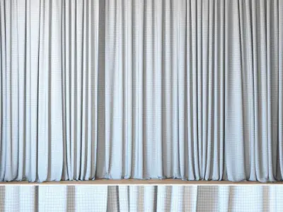 Curtains 77 Curtains with Tulle ROHI Credo 3D model
