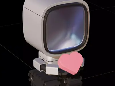 Valentine Cube Robot  3D model