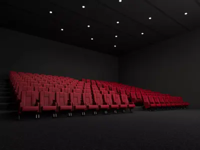 Movie Theater Interior 01 3D model