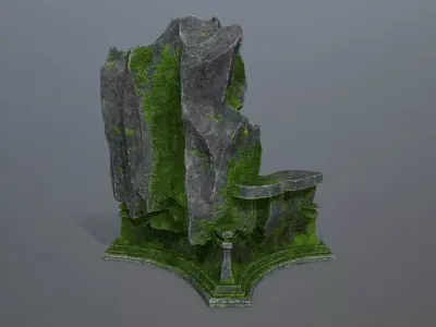 Throne  Low-poly 3D model purchase