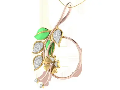 Women Pendant Earring Sets 3dm STL OBJ FBX Renders Details 3D print model 26