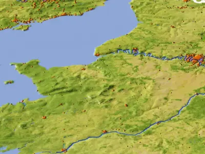 France High resolution 3D relief maps 3D model