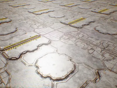 PBR Sci-Fi Spaceship Texture 07 Low-poly 3D model