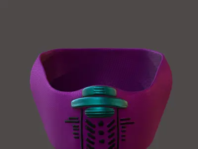 Gas mask helmet 3d model scifi Low-poly  3D model