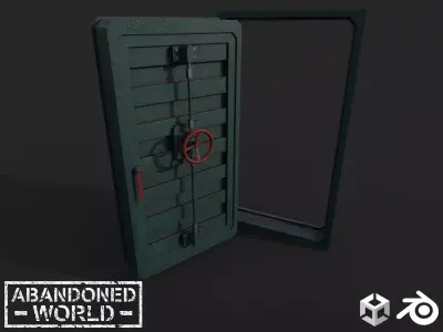 Hermetic Door III Low-poly 3D model