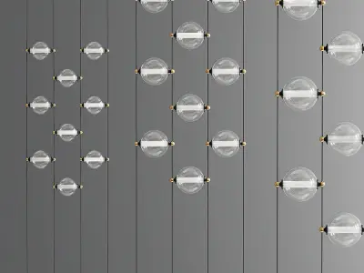 Abacus Floor To Ceiling Led Linear Suspension 3D model