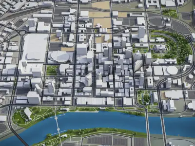 Nashville Low-poly 3D model