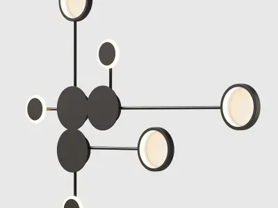 Lewor puck minimalistic wall lamp 3D model