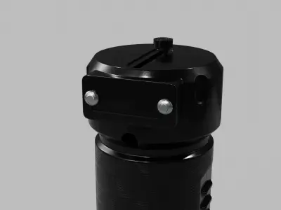 Hi-poly Flashlight 3D model