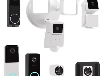 Intercom And Security Set 9 Wyze Products Low-poly 3D model