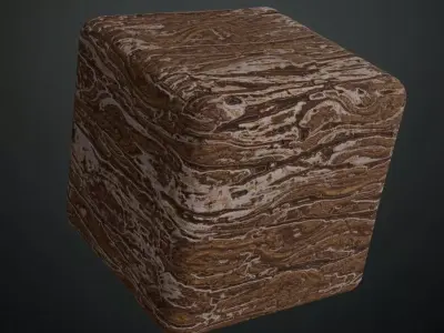 Weathered Sedimentary Brown Rock PBR Seamless Texture