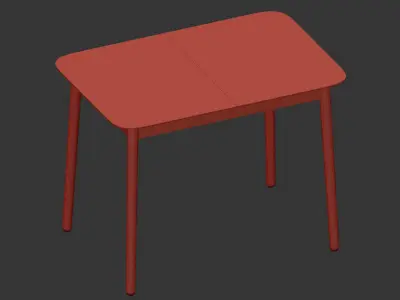 TABLE GLIMPS WALNUT 3D model