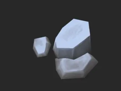 Winter Forest Low-poly 3D model