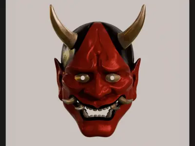 Modern Hannya Mask 3D model