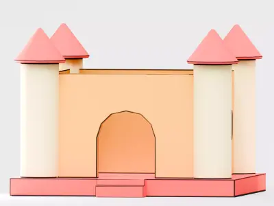Amusement Park - Castle Low-poly 3D model