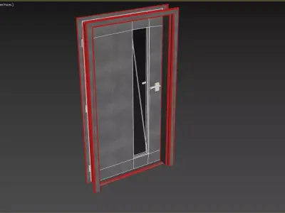 PVC Door Game-Ready 3D Model Low-poly 3D model