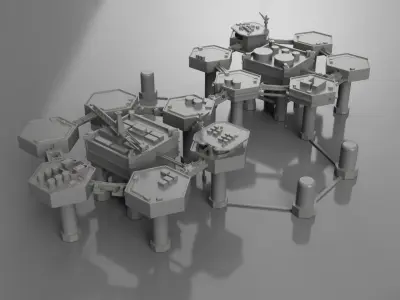 Metal gear solid 2 Little big shell platform package 3D print model