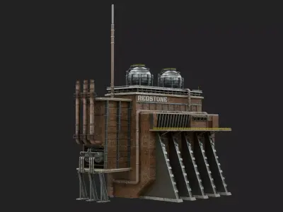 Industrial Building Plant High Quality  3D model