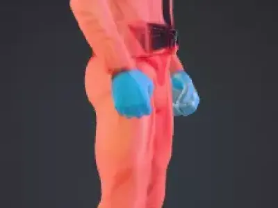 Armored Sci-Fi Soldier 3D print model