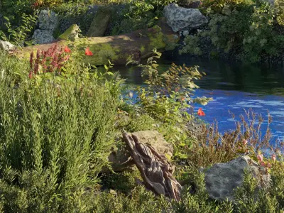 Nature scene and nature pack 3D model